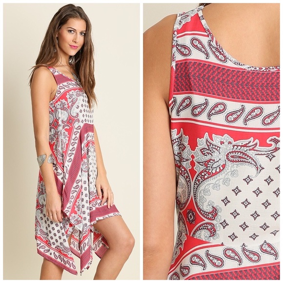 Gorgeous Berry and coral trapeze dress!LAST ONE - Picture 2 of 4