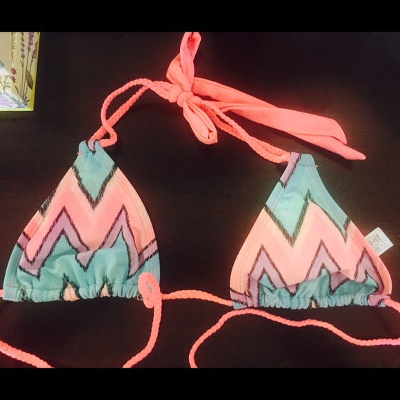 Bright bikini top!
