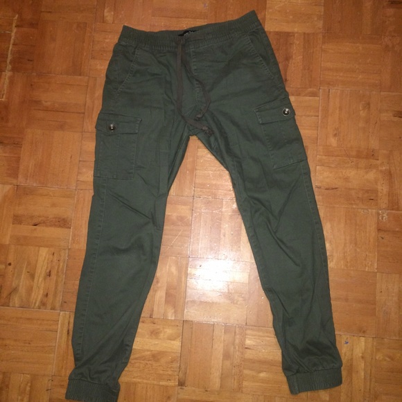 army green joggers