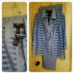 Evening ankle pants, tank and Ahearn jacket