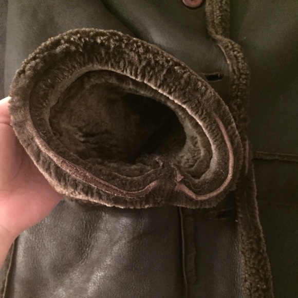 Utex Design Genuine Leather and Shearling Coat - Picture 4 of 4