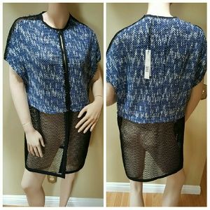 Elie Tahari Tweed & Mesh Jacket