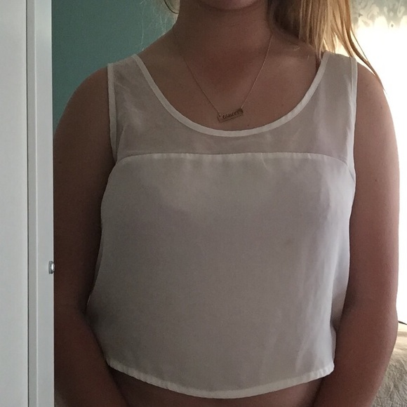 White American Apparel Crop Top