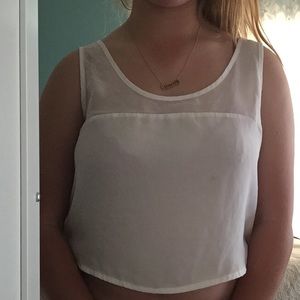 White American Apparel Crop Top