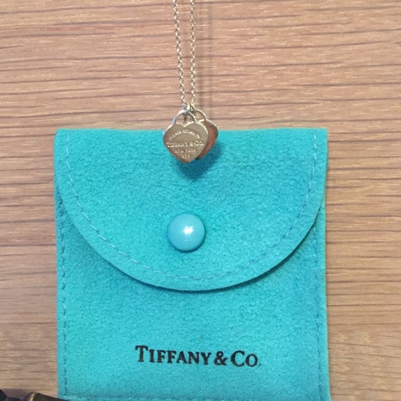 Return to Tiffany mini double heart tag necklace