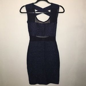 Wow Couture bandage dress in a sparkly blue