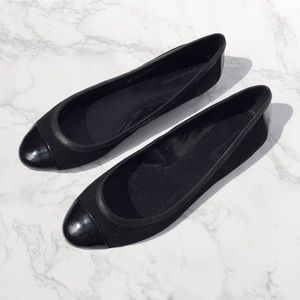 Banana Republic Suede Patent Leather Ballet Flats