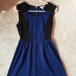 Black and blue dress