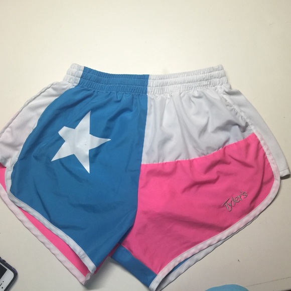 Tyler's Texas flag running shorts