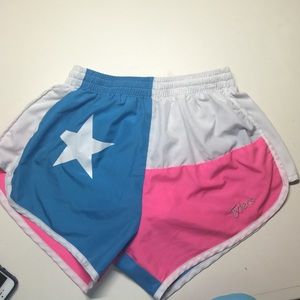 Tyler's Texas flag running shorts