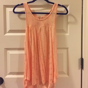 Pink and silver patterned tank