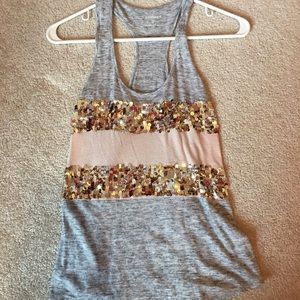 Gray and stripes with glitter