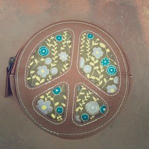 Vintage Peace Sign Coin Purse