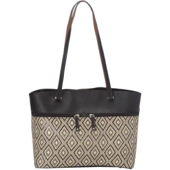 Tignanello Diamond Straw Tote