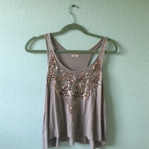 Hollister sequin tank top
