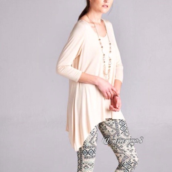 Ivory  V-Neckline Tunic - Picture 2 of 4