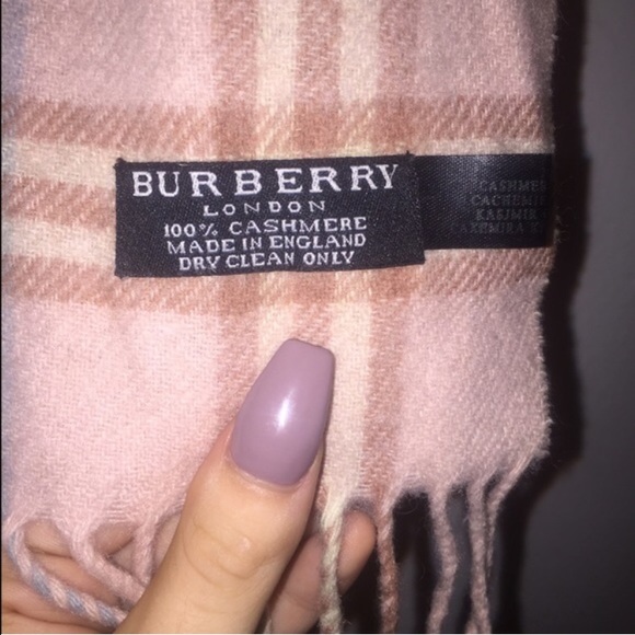 Burberry Pink Plaid Scarf