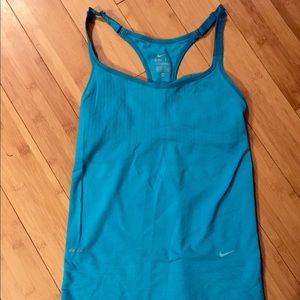 Nike dri fit razor back tank with bra