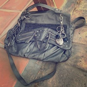 Kathy Van Zeeland Silver Studded Purse