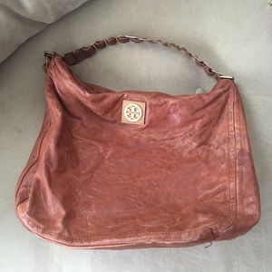 Authentic Tory Burch Distressed Leather Bag