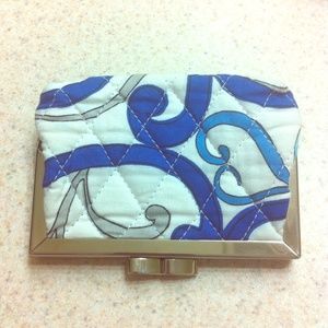 Vera Bradley Mediterranean white coin purse