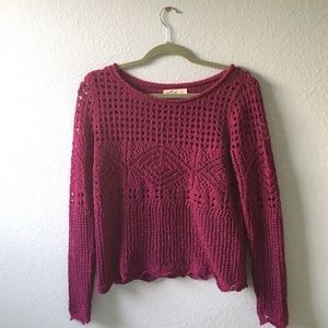 Hollister crochet sweater