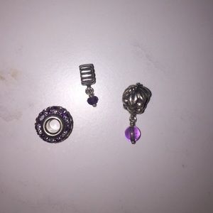 Pandora purple accent charm bundle.
