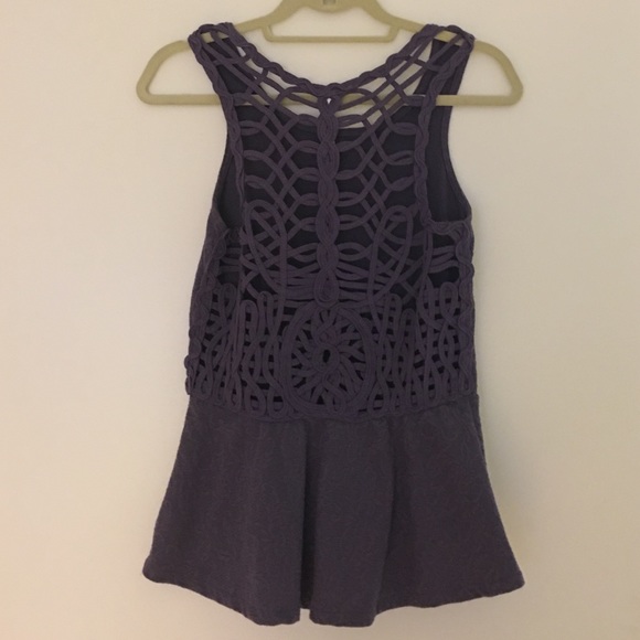 Free People purple peplum tank