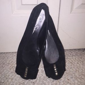 Black Studded Ballet Flats