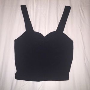 Simple Black Wet Seal Crop Top