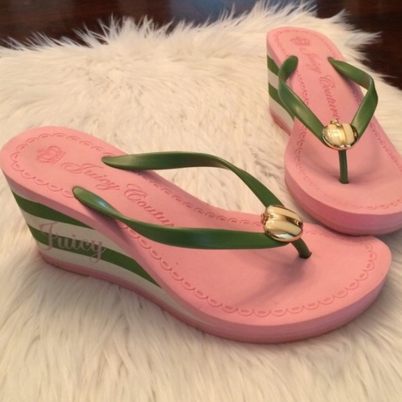 Juicy Couture Shoes - $10 CLOSET SALE❗️Juicy Couture Wedge Flip Flops