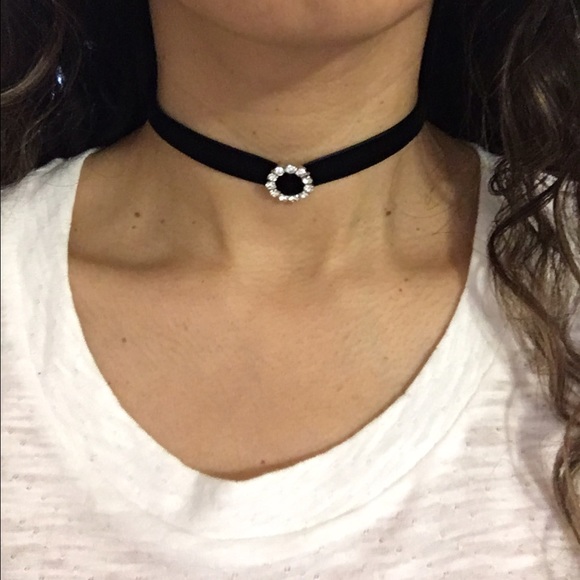 Rhinestone choker.