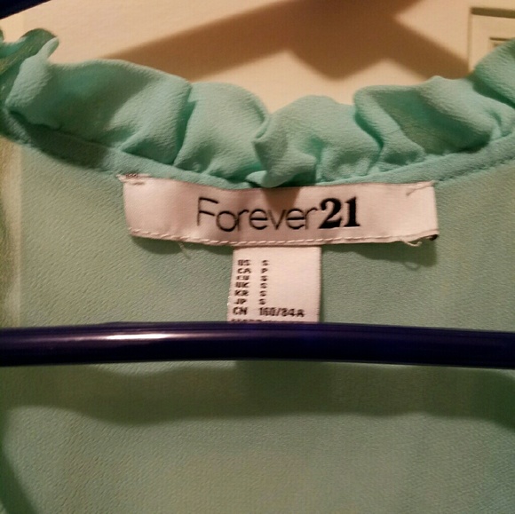 Seafoam Sheer Blouse - Picture 3 of 3