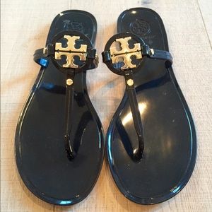 Tory Burch Black Jelly Sandals