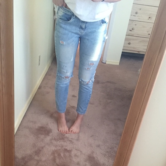 Zara ripped denim
