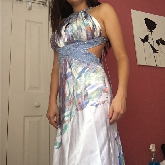 Purple multicolor gown - Picture 2 of 4