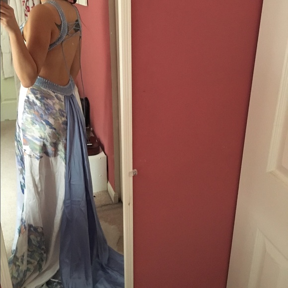 Purple multicolor gown - Picture 4 of 4