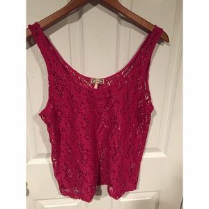 Pink Lace Tank Top- PacSun