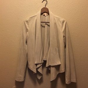 Faux Suede Long Sleeve Jacket