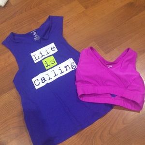 Jillian Michaels Sports Bra and Muscle Tank Bundle