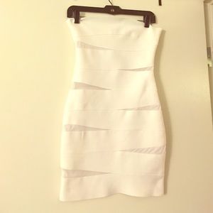 White Wow Couture Strapless Bandage Dress