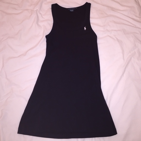 Ralph Lauren Navy Cotton Mini Dress