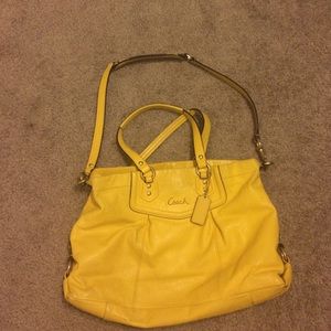 Yellow Coach shoulder bag