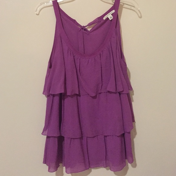 Flowing tiered silk top perfect all summer long.
