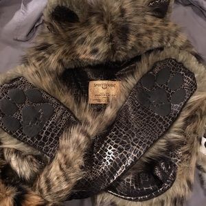 Spirithoods baby Bob cat hood rare