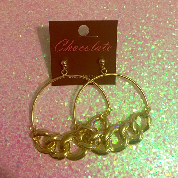 Gold hoop earrings