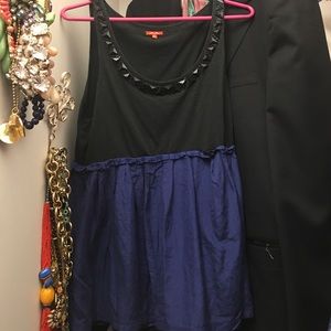 Madewell top with beads on neckline
