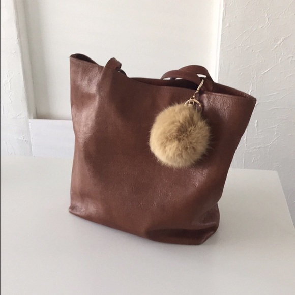 RESTOCKED • Tan Pom Pom Keyring • - Picture 3 of 3