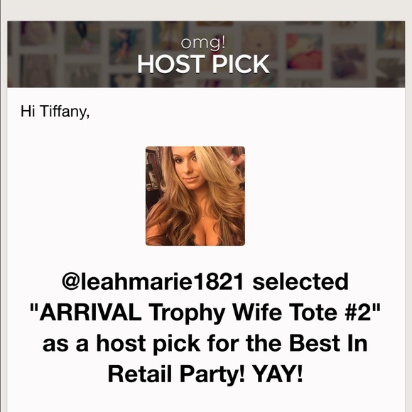 ‼️ CLOSEOUT‼️ 1LEFT  🎉HP x2🎉Trophy Wife Tote#2 - Picture 4 of 4