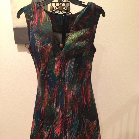 NEW cut🌷 neckline multicolored classic dress🌺